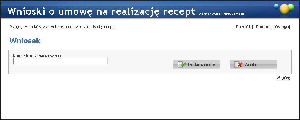 Sposób wykonania w systemie typowych operacj i 2.2.1 37 Dodawanie nowego wniosku Nowy wniosek dodaje się klikając przycisk w oknie przeglądu wniosków.