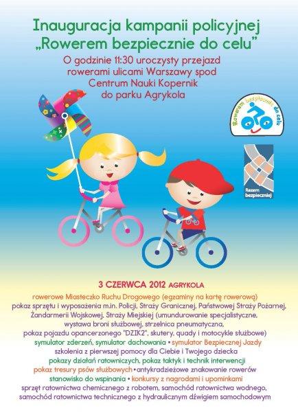 Impreza inauguracyjna rozpoczęła się o godzinie 11:30 od przejazdu rowerami realizatorów i partnerów kampanii oraz mieszkańców Warszawy spod Centrum Nauki Kopernik na Agrykolę.