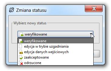 Menu Sprawzdanie lub iknę Funkcja ta : pzwala na prste wyknywanie zmiany statusu dwlneg, aktywneg sprawzdania, traktuje każde ze sprawzdań drębnie i zmiana statusu dtyczy zawsze tylk jedneg z nich,