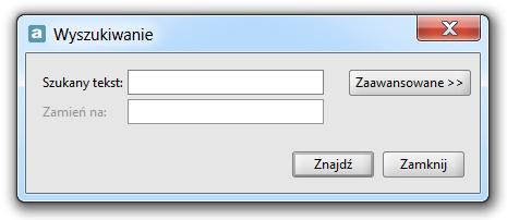 Znajdź kmórkę Aby uruchmić funkcję Znajdź kmórkę należy wybrać: Menu Kmórka lub skrót klawiszwy: Ctrl+Shift-F Funkcja ta: umżliwia szybkie dszukanie kmórki w aktywnym sprawzdaniu, traktuje każde