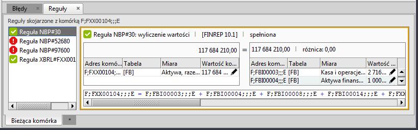dla reguł w sprawzdaniu FINREP czy innych zgrupwanych jak NSO (zb. Rysunek 305) Rysunek 305.