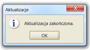 Kmunikat mżliwści zainstalwania aktualizacji wyświetlany będzie przy każdym pnwnym starcie aplikacji, aż d mmentu wyknania tej aktualizacji.