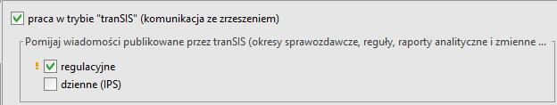 Rysunek 44. Ustawienia pmijania publikacji transis 4.3.2 Ustawienia lkalne Prezentwane tu ustawienia, związane są z kmputerem na którym zainstalwana jest aplikacja asist.
