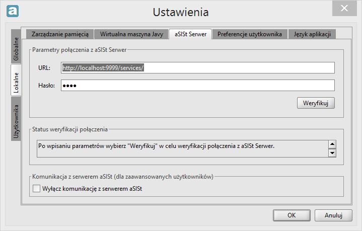 Rysunek 47. Wybór wirtualnej maszyny Javy w ustawieniach lkalnych asist Wprwadzenie zmiany używanej wersji Javy na 64 bitwą mżliwe jest tylk, przy 64-bitwym systemie peracyjnym.