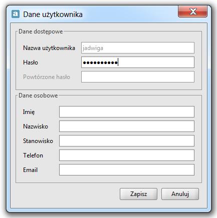 przełączyć bczną zakładkę na Zarządzanie kntami użytkwników i wybrać Menu Użytkwnik lub Iknę Funkcja ta: dstępna jest dla wszystkich użytkwników, pzwala użytkwnikwi zalgwanemu d asist, wprwadzenie