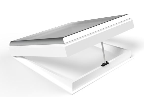 otwarcie 30 cm - sprawdza się idealnie w projektach renowacyjnych; zgodny również z wieloma różnego rodzaju wieńcami - prosty i szybki montaż na dowolnym wieńcu Skylux z wykorzystaniem pochylanego