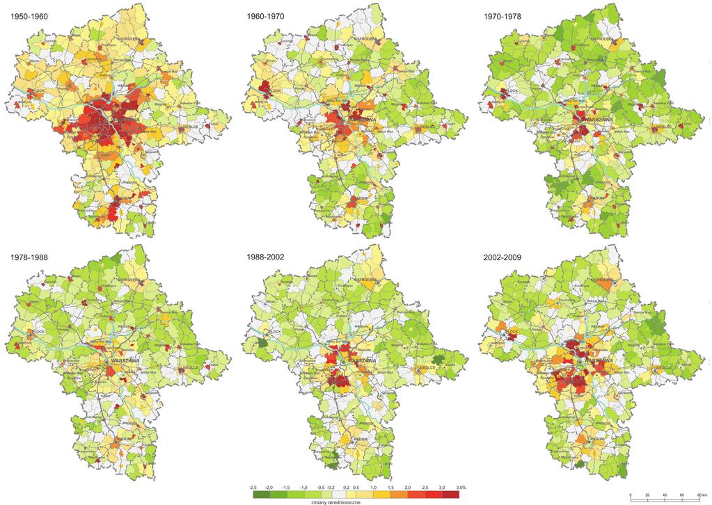 Ź ródło: M. Stępniak, A. Deręgowska, P. Śleszyński, 2012, Atlas. Społeczno-demograficzny rozwój Mazowsza, MBPR, Warszawa.