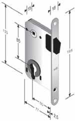 Zamki magnetyczne 10404 BB 10406 WC 10405 PZ Zamek zawiera w komplecie blachę do ościeżnicy Zamek magnetyczny na klucz /BB 90/