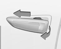 Pielęgnacja samochodu 241 Kierunkowskazy boczne W celu wymiany żarówki należy wyjąć obudowę lampy: 1.