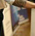 z Biblioteką Głównąą niemal odd samego początku trwania imprezy, znany podróżnik Marek Schramm.