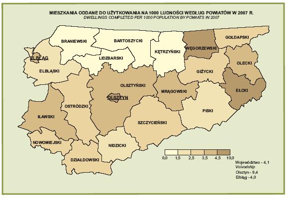 200 wykaz budynków oddanych do użytkowania 185 150 100 50 33 43 59 50 2006 2007 2008