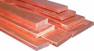 Szyny miedziane Copper busbars Медные шины Szyny miedziane płaskie typ PMP Zastosowanie: rozdzielnice SN i NN, szafy sterownicze. Materiał: Miedź M1E (ECU-57). Normy: PN-77/H-82120, PN- 82/H-93620.