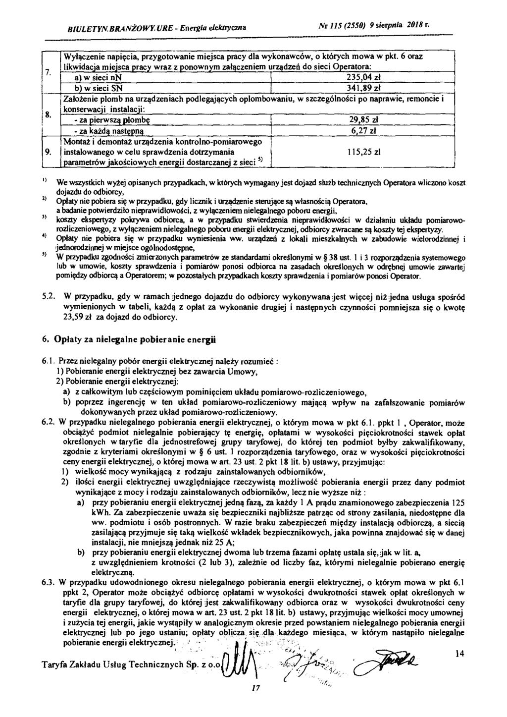 1. 8. 9. 11 3) 4) i} Wyłączenie napięcia, przygotowanie miejsca pracy dla wykonawców, o których mowa w pkt.