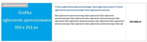 w jednym wierszu tak by pasował do całości, delikatny Ogłoszenie sposnorowane Ogłoszenie sponsorowane jest formatem reklamowym wyświetlanym na listach wynikach wyszukiwania wszystkich kategorii