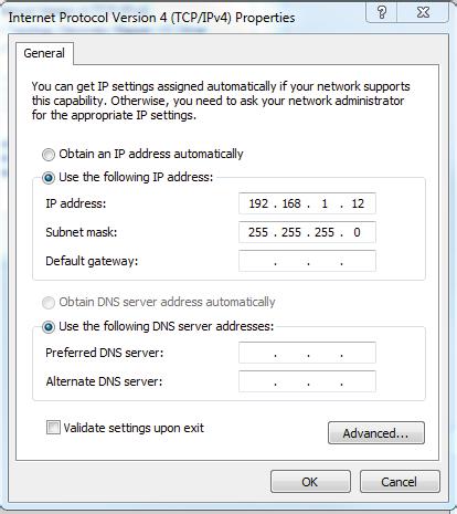 Opcja Internet Protocol Version 4 (TCP/IPv4) (Protokół internetowy w wersji 4 (TCP/IPv4)) Uwaga Jeśli komputer/laptop był używany w innej sieci, należy zapisać