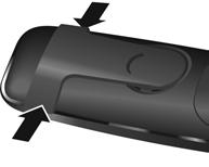 Zaczep do paska Instalacja Po bokach słuchawki umieszczono dwa wgłębienia umożliwiające założenie zaczepu do paska.