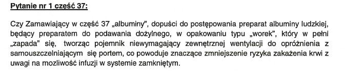 Zapytanie 6: Czy Zamawiający w pakiecie Nr 5 poz.