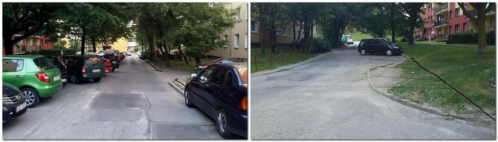 Kapitalny remont drogi wewnątrzosiedlowej, poszerzenie drogi przy blokach (przy ul. Legionów Polskich nr 121, 119) po prawej stronie o ok.