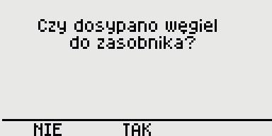 ZUŻYCIE WĘGLA - grupa J Zastosowanie Funkcja ZUŻYCIE WĘGLA pozwala użytkownikowi na monitorowanie poziomu węgla w zasobniku.