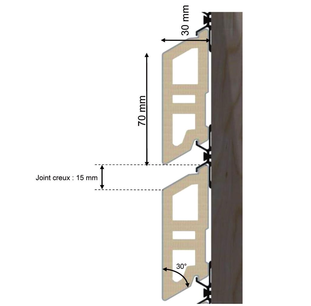 montażem. Współwytłaczane profile elewacyjne z drewna kompozytowego z prześwitem Silvadec nie są elementami konstrukcyjnymi, czyli nie są przeznaczone do przenoszenia obciążeń.