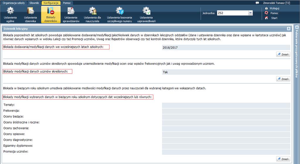 UONET+, wersja 18.03 opis zmian 4 kliknięcie której powoduje przekierowanie użytkownika do miejsca, zawierającego szczegółowe informacje (np. do modułu Wiadomości).