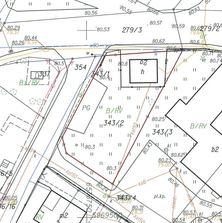 ZABUDOWA Na działce posadowiony jest wolnostojący budynek w rejestrze budynków oznaczony jako handlowo-usługowy o powierzchni użytkowej 40,62 m2.