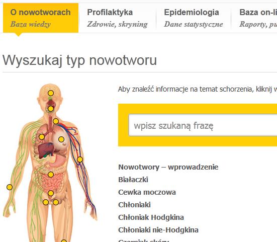 onkologii, nowotworów, przeprowadzanych profilaktyk jak i wpływu stylu życia na ryzyko zachorowania na raka.
