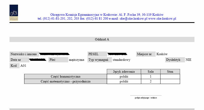 11. Wydruk danych osobowych do zatwierdzenia Zgodnie z informacją zamieszczoną w kalendarium dyrektora szkoły, w terminie do 19 października roku, tj.
