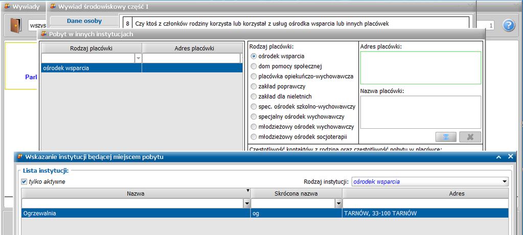 przyciskając klawisz ENTER. Po odnalezieniu instytucji, należy skorzystać z przycisku Wskaż jako miejsce pracy (ALT + P) albo Wskaż jako miejsce nauki (ALT + N).