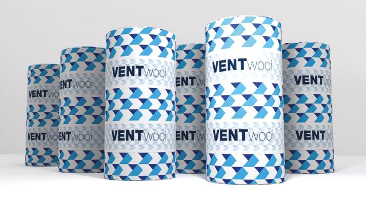 MATERIAŁY IZOLACYJNE Izolacje techniczne VENTWOOL VENTWOOL Technical insulation N O W O Ś Ć N E W VENTwool to maty lamelowe wykonane z wełny mineralnej pokrytej zbrojoną folią aluminiową.