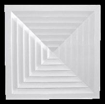 ANEMOSTATY, NAWIEWNIKI, KRATKI, ZAWORY Anemostaty okrągłe i sufitowe kwadratowe Circular and rectangular ceiling diffusers Anemostat okrągły z przepustnicą Circular diffuser with damper DS -