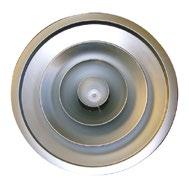 ANEMOSTATY, NAWIEWNIKI, KRATKI, ZAWORY Anemostaty sufitowe Ceiling diffusers Anemostat sufitowy Ceiling diffuser DHA / DHPT - elementy konstrukcyjne wykonane z blachy ocynkowanej - kierownice strugi
