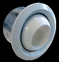 ANEMOSTATY, NAWIEWNIKI, KRATKI, ZAWORY Dysze dalekiego zasięgu Jet diffusers Dysza dalekiego zasięgu Jet diffuser JNS Wielkość Size D1 D2 D3 E F L1 100 162 98 50 10-2 78 326,40 125 185 123 64 10 4 89