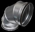 KSZTAŁTKI WENTYLACYJNE OKRĄGŁE Kolana segmentowe z uszczelką Segmented bends with gasket Kolano segmentowe z uszczelką Segmented bend with gasket BFL 90 60