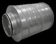TŁUMIKI AKUSTYCZNE Tłumiki akustyczne okrągłe Circular silencers Tłumik akustyczny okrągły prosty Circular silencer SLL W styczniu 2010 jakość tłumików okrągłych SLL potwierdziliśmy badaniami zgodnie