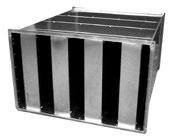TŁUMIKI AKUSTYCZNE Tłumiki akustyczne płytowe Rectangular silencers Tłumik akustyczny płytowy Rectangular silencer TAP Ilość działek Number of slits 1 2 3 4 5 6 7 8 B 150-200 300-400 450-600 750-800