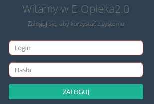 1. Logowanie do systemu Przed rozpoczęciem pracy z aplikacją eopieka należy się zalogować podając swój login oraz wpisując ustawione wcześniej hasło.