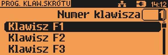 Programowanie bazy klawiszy skrótu Programowanie bazy klawiszy jest dostępne w menu: 2 KIEROWNIK 2 PROGRAMOWANIE BAZ 8 KLAWISZE SKRÓTU Kasa umożliwia określenie klawisza skrótu do funkcji lub