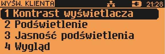 WYGLĄD Konfiguracja odbywa się w menu: 2 KIEROWNIK 3 KONFIGURACJA 3 KONFIGURACJA SPRZĘTU 2 WYŚWIETLACZ OPERATORA 5 WYGLĄD Funkcja ta pozwala dokonać wyboru sposobu wyświetlania danych na wyświetlaczu