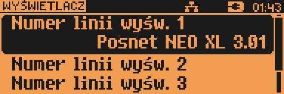 Po zatwierdzeniu wybranej linii klawiszem [RAZEM] należy zdefiniować jej typ