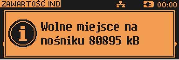 HISTORIA KE Funkcja znajduje się w dwóch miejscach menu: 4 KOPIA ELEKTRONICZNA 3 ZAWARTOŚĆ IND 3 HISTORIA KE oraz 4 KOPIA ELEKTRONICZNA 4 HISTORIA KE Wybranie tej opcji powoduje, że urządzenie