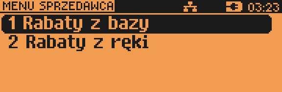 SPRZEDAŻ Po wejściu w tryb sprzedaży kasa zgłasza standardowy komunikat: Sprzedawca w dowolnej kolejności może wprowadzić parametry linii paragonu: cenę towaru, ilość oraz rabat/narzut.