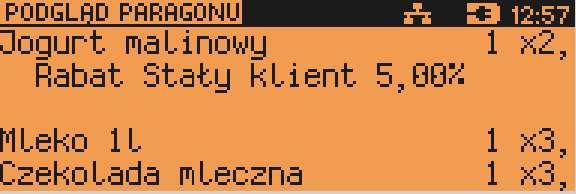 pozycję NIP nabywcy z menu kasjera lub za pomocą klawiszy funkcyjnych [SHIFT 1], [,].