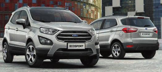 2", zestaw głośnomówiący z Bluetooth, 2xUSB, 6 głośników, funkcja wzywania pomocy Silniki Benzynowe Ford EcoBoost 1,0 l (100 KM) Ford EcoBoost 1,0 l (125 KM) FORD ECOSPORT Wersje Navi Edition