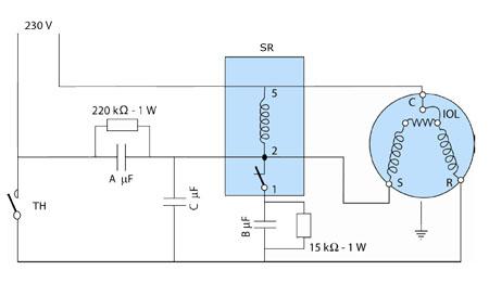 Dane elektryczne Rozruch CSR z obwodem pomocniczym IOL: wewnętrzne zabezpieczenie silnika (klixon) A, C: kondensatory główne B: kondensator rozruchowy C: wspólne / S: uzwojenie rozruchowe (dodatkowe)