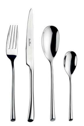 TRUMPET ROMANINO 5 mm, stal 18/10 Opakowanie: 12/120 3,5 mm, stal 18/10 Opakowania: 12/120 Łyżka obiadowa 20700001 204 mm Łyżka obiadowa 6500001