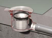 Stalowe wpusty sanitarne Teleskopowe wpusty EG 150 - DN 50 do DN 100 1 Informacje o produkcie Wykonane ze stali nierdzewnej, materiał 1.4301 (ISI 304) lub 1.