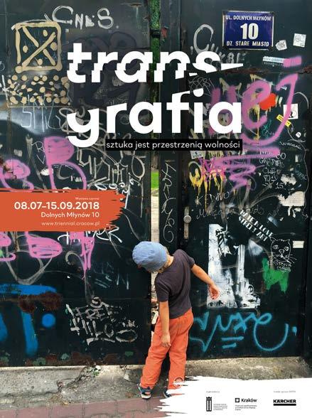 transgrafia [wernisaż: 7.07.2018] [czas trwania wystawy: 8.07 15.09.2018] [miejsce ekspozycji: Fundacja Tytano ul. Dolnych Młynów 10 Kraków] transgrafia 2018 plakat wizerunkowy proj.