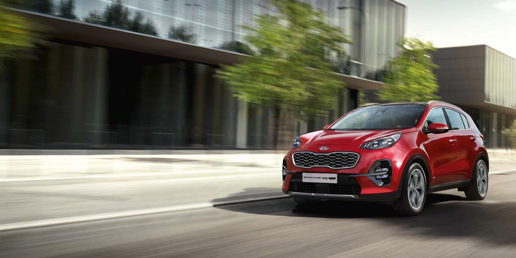 Stylistyka nadwozia wersji GT Line Emocje w każdym detalu Kia Sportage w wersji GT Line wyróżnia się jeszcze bardziej