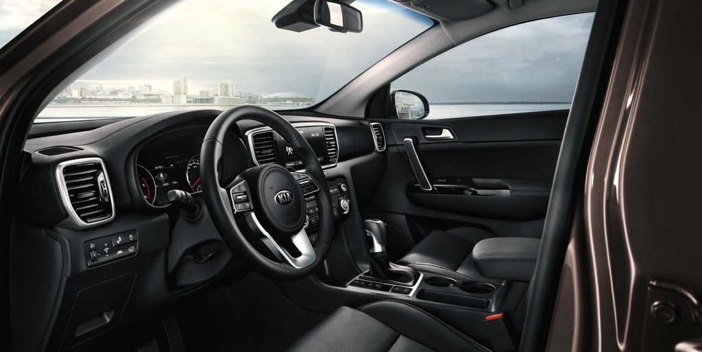 Styl i jakość wnętrza Jakość, której trzeba dotknąć Nowa Kia Sportage wprost zaprasza do zajęcia miejsca.